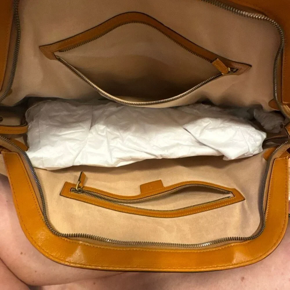 Gucci ReBelle Orange Leather Satchel Bag